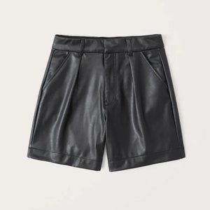 Abercrombie & Fitch 6 Inch Vegan Leather Tailored Shorts